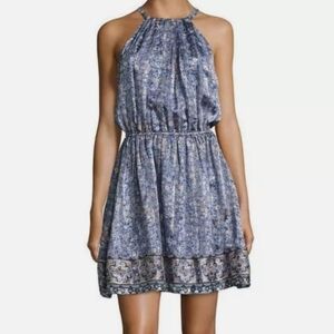 Joie Makana Blue Floral Halter Mini Dress